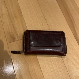 Brown small leather wallet